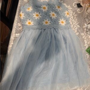 Zunie Light Blue Floral Kids Dress